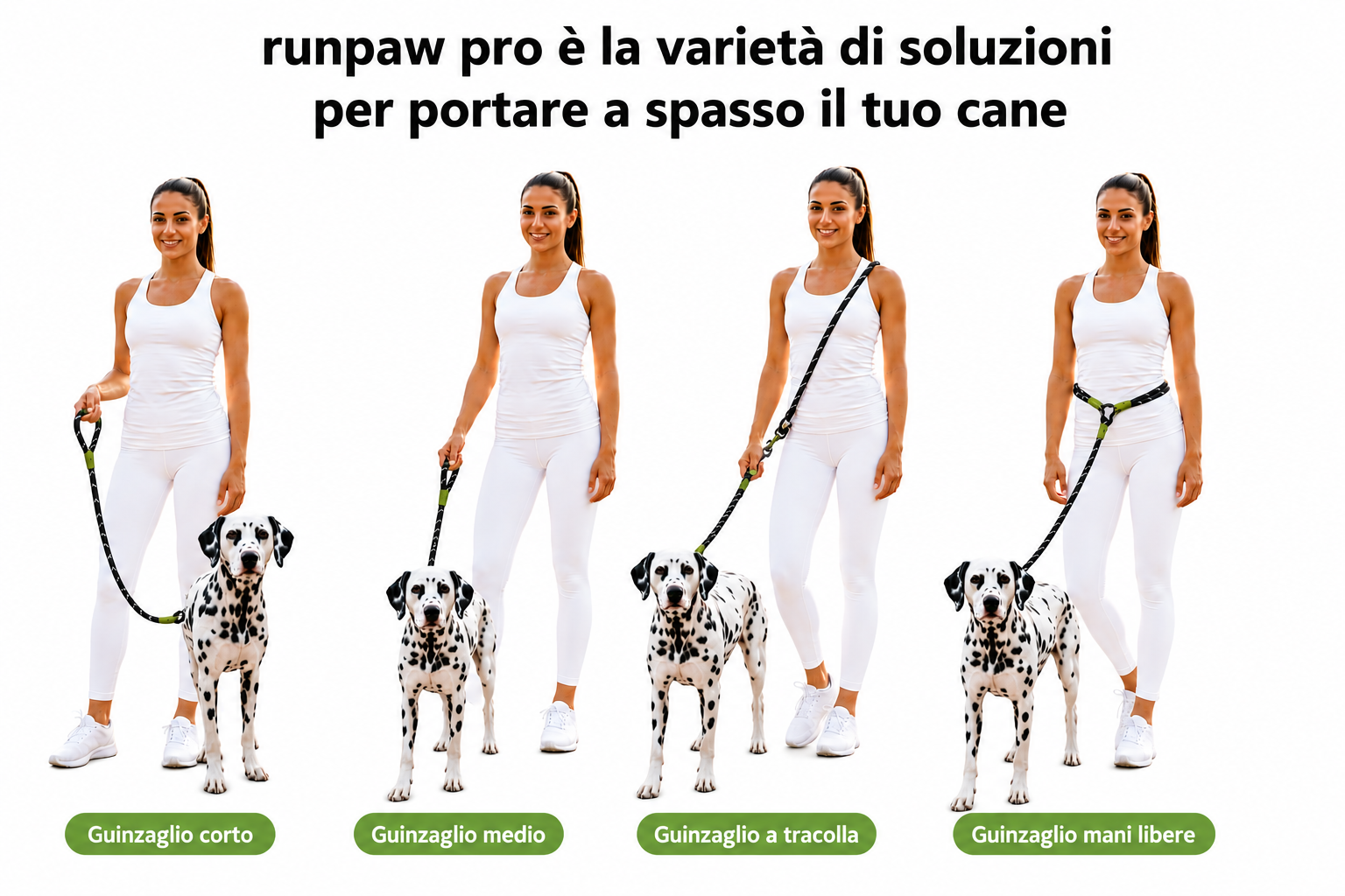 RunPaw Pro™ – Cintura Jogging Hands-Free con Guinzaglio Bungee per Cani | Mani Libere | Strisce Riflettenti