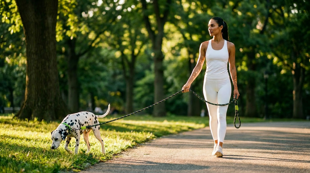 RunPaw Pro™ – Cintura Jogging Hands-Free con Guinzaglio Bungee per Cani | Mani Libere | Strisce Riflettenti